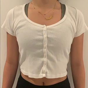 Brandy Melville white Zelly Top